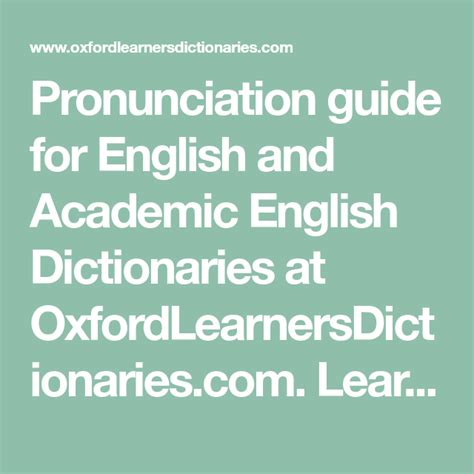 how to pronounce english word|Pronunciation Guide (English/Academic Dictionaries).